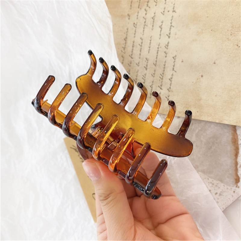 Oval Hollow Hair Claw Transparent Bath Hair Clip Hair Clamps Women Hairpin