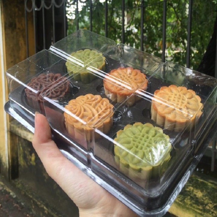 BỘ 50 HỘP BÁNH NHỰA TRÒN 6 NGĂN FG332 - MỖI NGĂN 5 CM, CAO 4.5CM