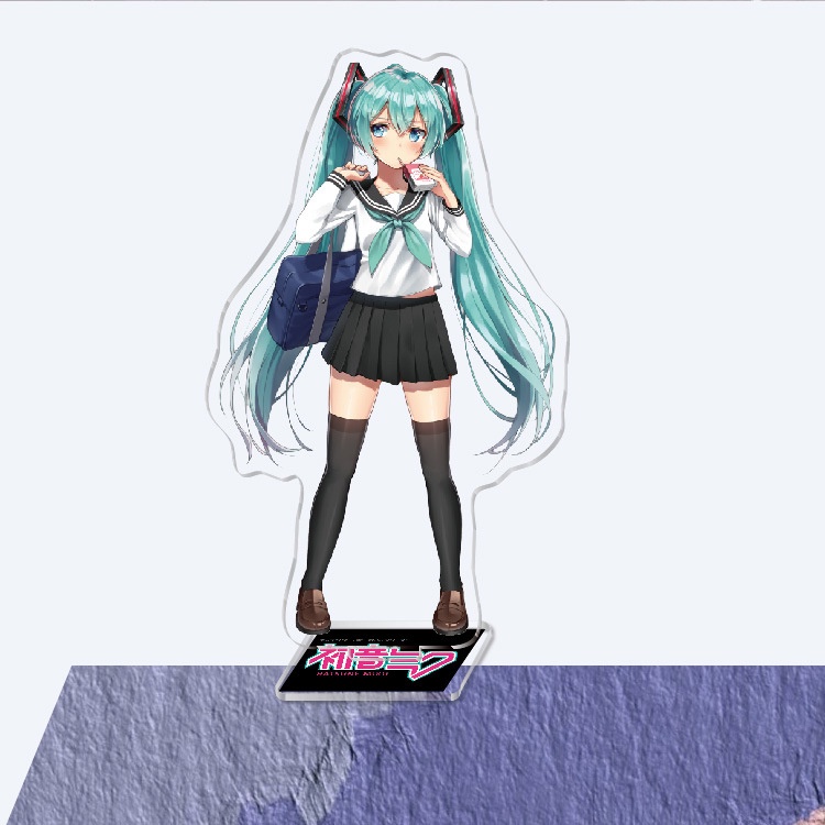 Standee IN HÌNH Hatsune Miku acrylic anime game mica chibi trang trí góc làm việc học tập