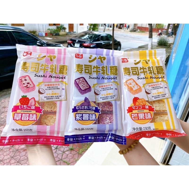 Kẹo sushi nougot bọc mochi siêu ngon