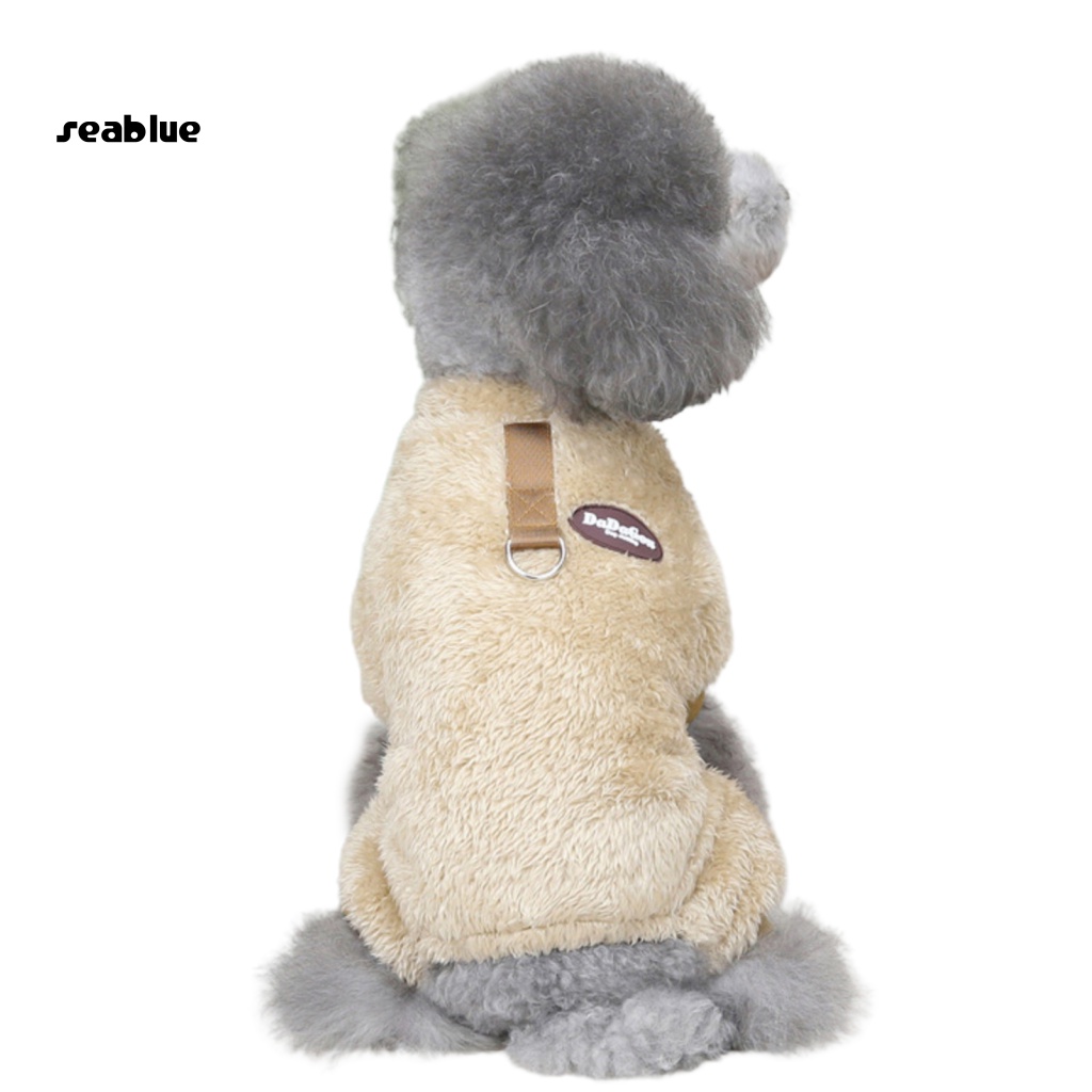 Áo Khoác Lông Xù Màu Trơn Ấm Áp Thời Trang Mùa Thu Cho Cún Cưng