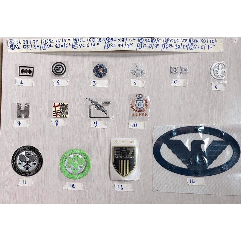 sticker hình ủi nổi logo huy hiệu