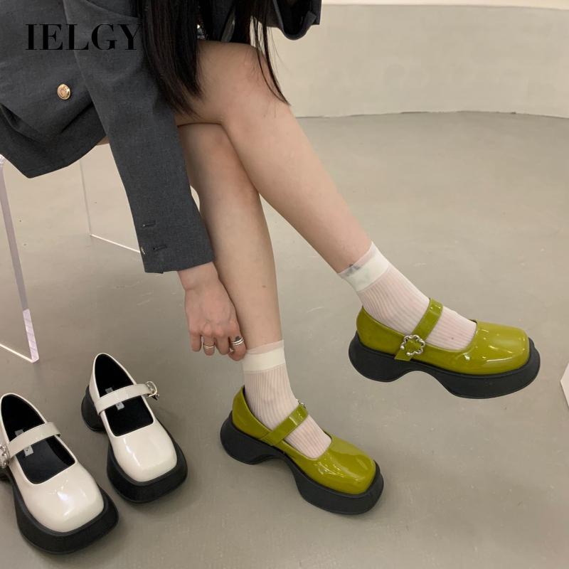 Giày Ielgy Mary Jane JK đế dày màu trơn thời trang cho nữ