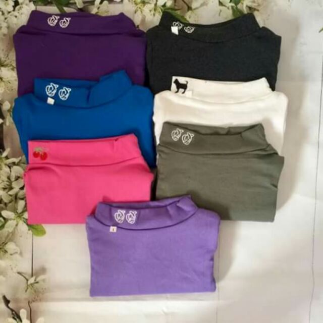 Áo cotton len cổ 3 phân.3cái /100k