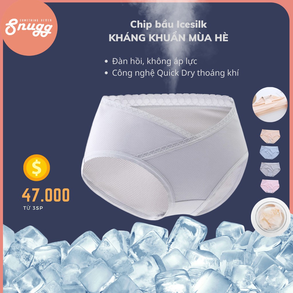 [Mã SKAMCLU7 giảm 10% tối đa 50K đơn 0Đ] Quần chip bầu Icesilk kháng khuẩn - công nghệ Quick Dry- Snugg