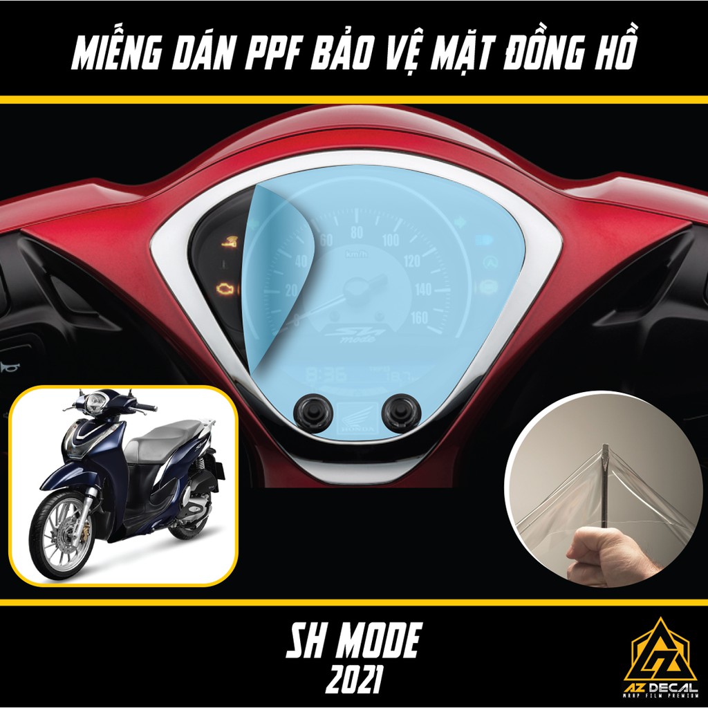 Miếng Dán PPF Đồng Hồ Xe SH Mode 2021 | Bảo Vệ Mặt Đồng Hồ Xe, Chống Xước, Chống Nước [Mua 1 Tặng 1]