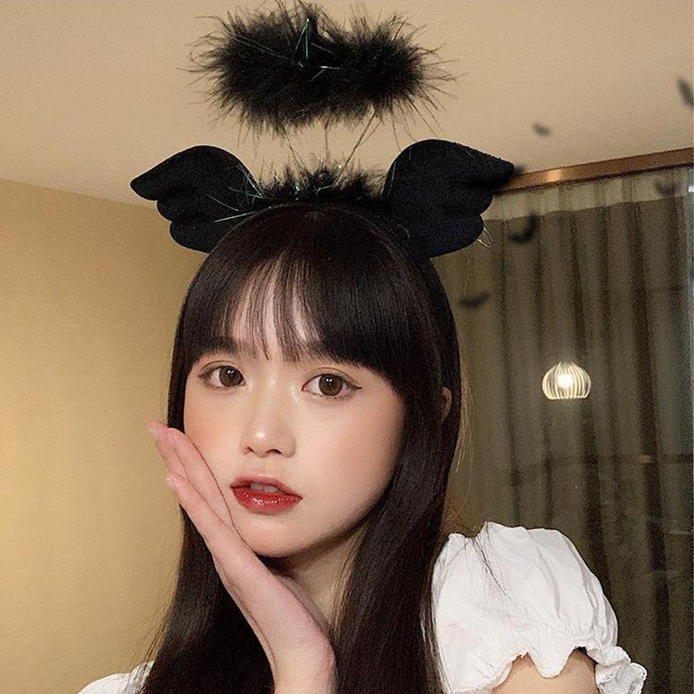 Băng Đô Cài Tóc Bằng Vải Bông Chống Trượt Có Đèn Dành Cho Nữ