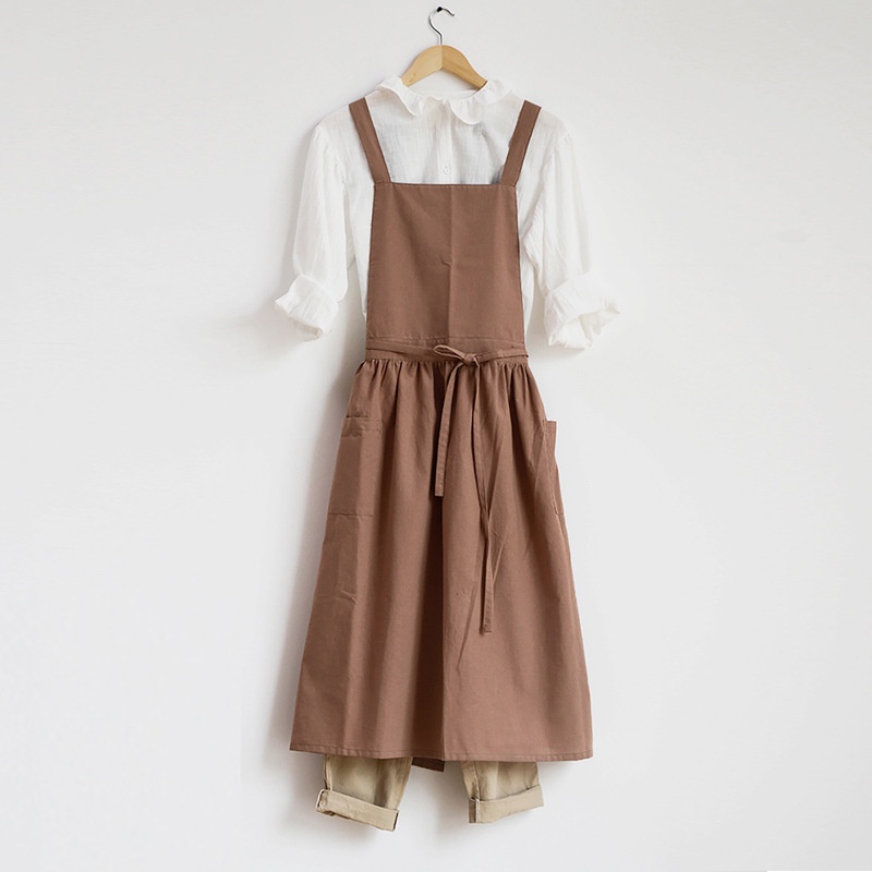 Tạp Dề Cotton Chống Thấm Nước Tiện Lợi Dành Cho Nhà Bếp
