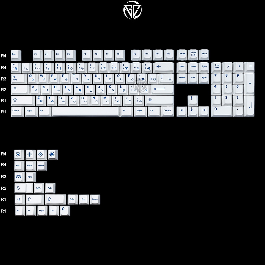 Keycap Delfware 127 nút bàn phím cơ nhựa PBT