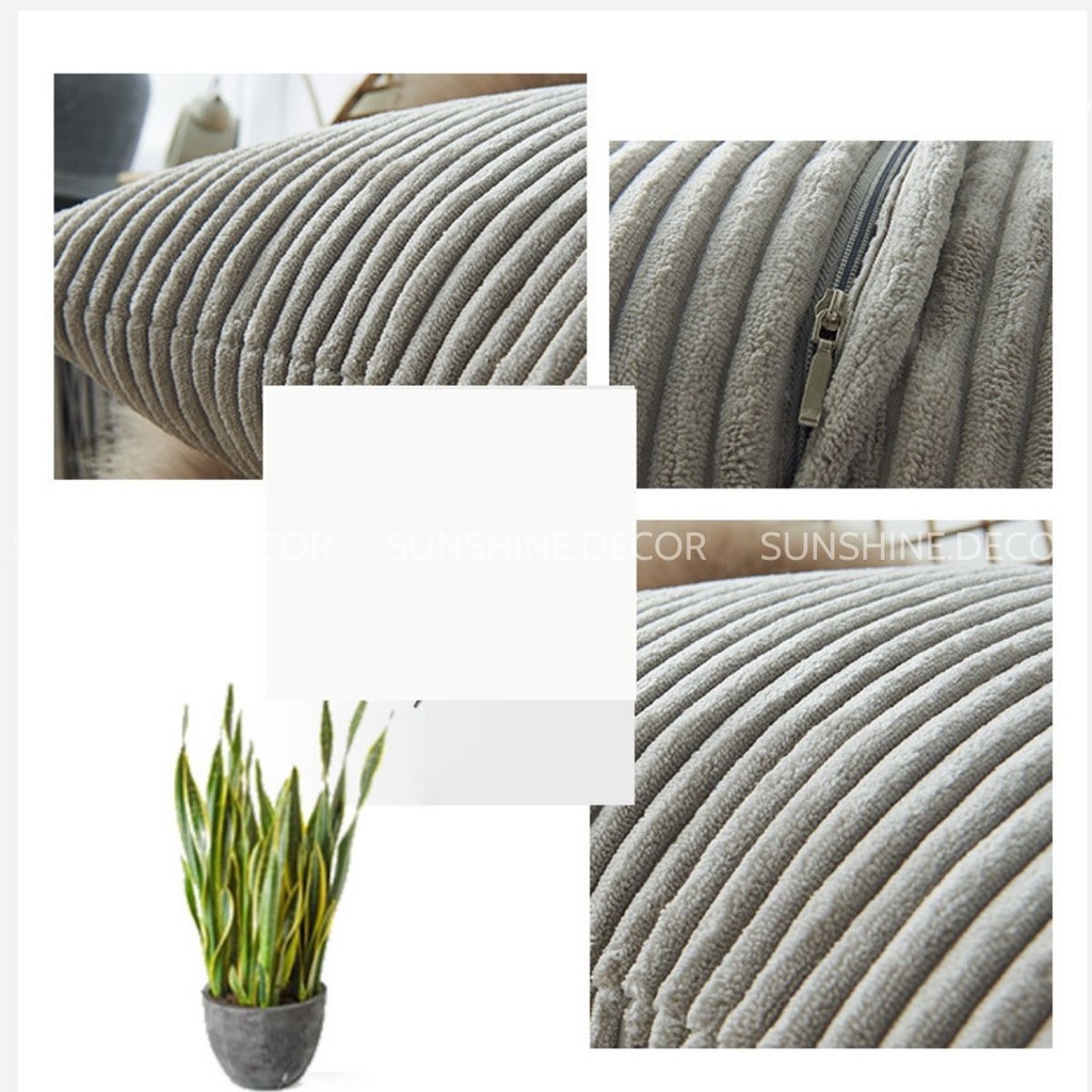 Vỏ gối sofa, bọc gối tựa lưng vải nhung màu sắc tối giản phong cách Hàn Quốc- Sunshine.decor
