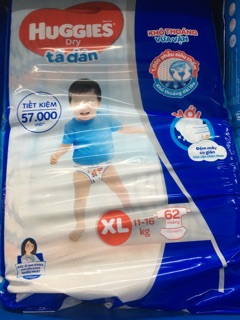 Tã dán Huggies M76 / L68 / XL62 / XXL56