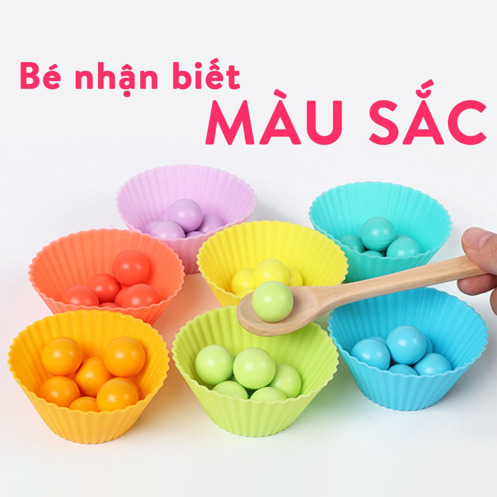 Đồ chơi thông minh Montessori gắp hạt kèm bát kích thích sáng tạo, đồ chơi phát triển trí tuệ ETOYS