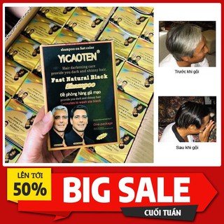 5 gói DẦU GỘI ĐEN TÓC THÁI LAN TẠI NHÀ YICAOTEN, CÓ KÈM BAO TAY - HALIDO