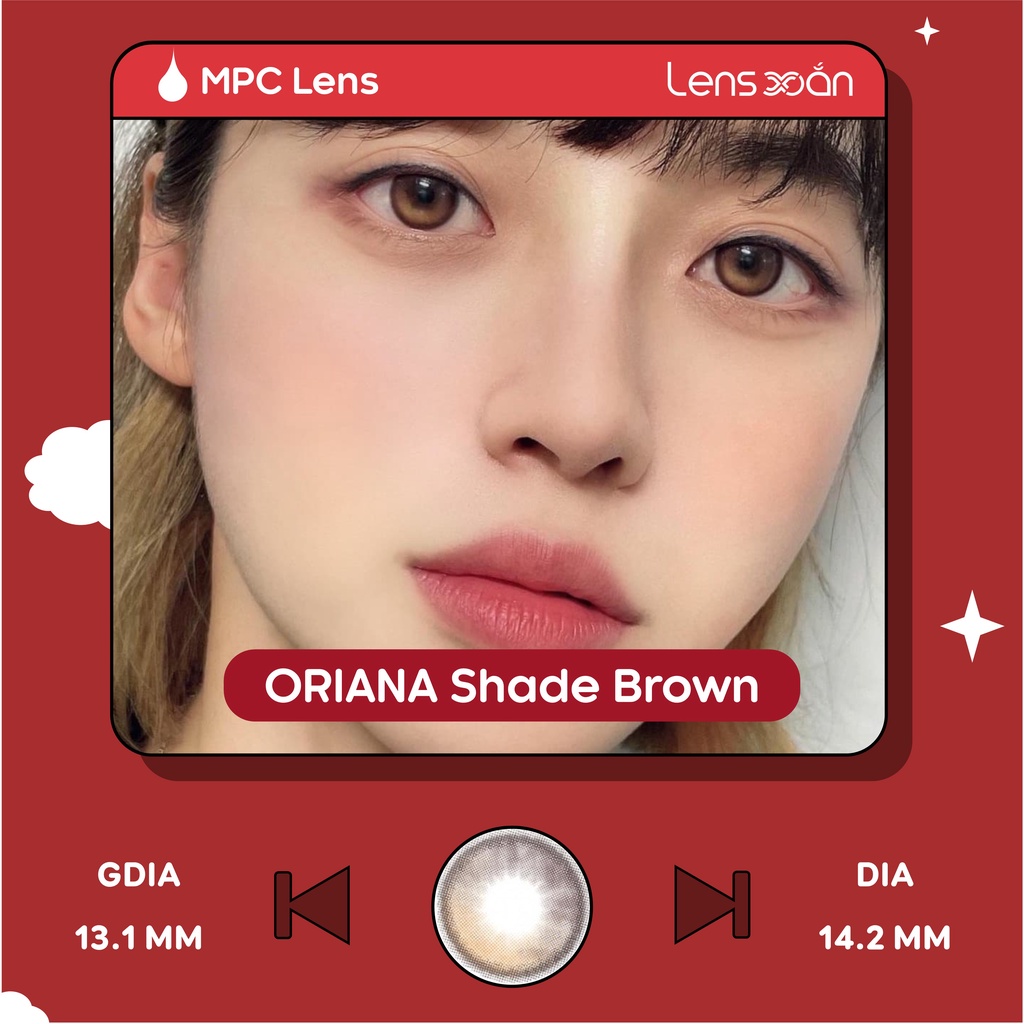 KÍNH ÁP TRÒNG ORIANA SHADE BROWN CỦA ISHA : Lens nâu tạo highlight phủ bóng cho mắt | Lens Xoắn