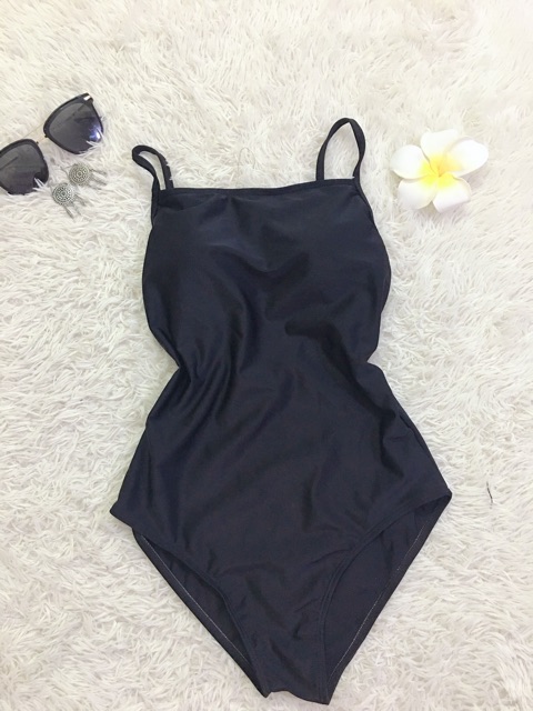 ĐỒ BƠI MỘT MẢNH LIỀN THÂN BODYSUIT MONIBIKINI ĐEN DÂY CHÉO JAMI - MOM11
