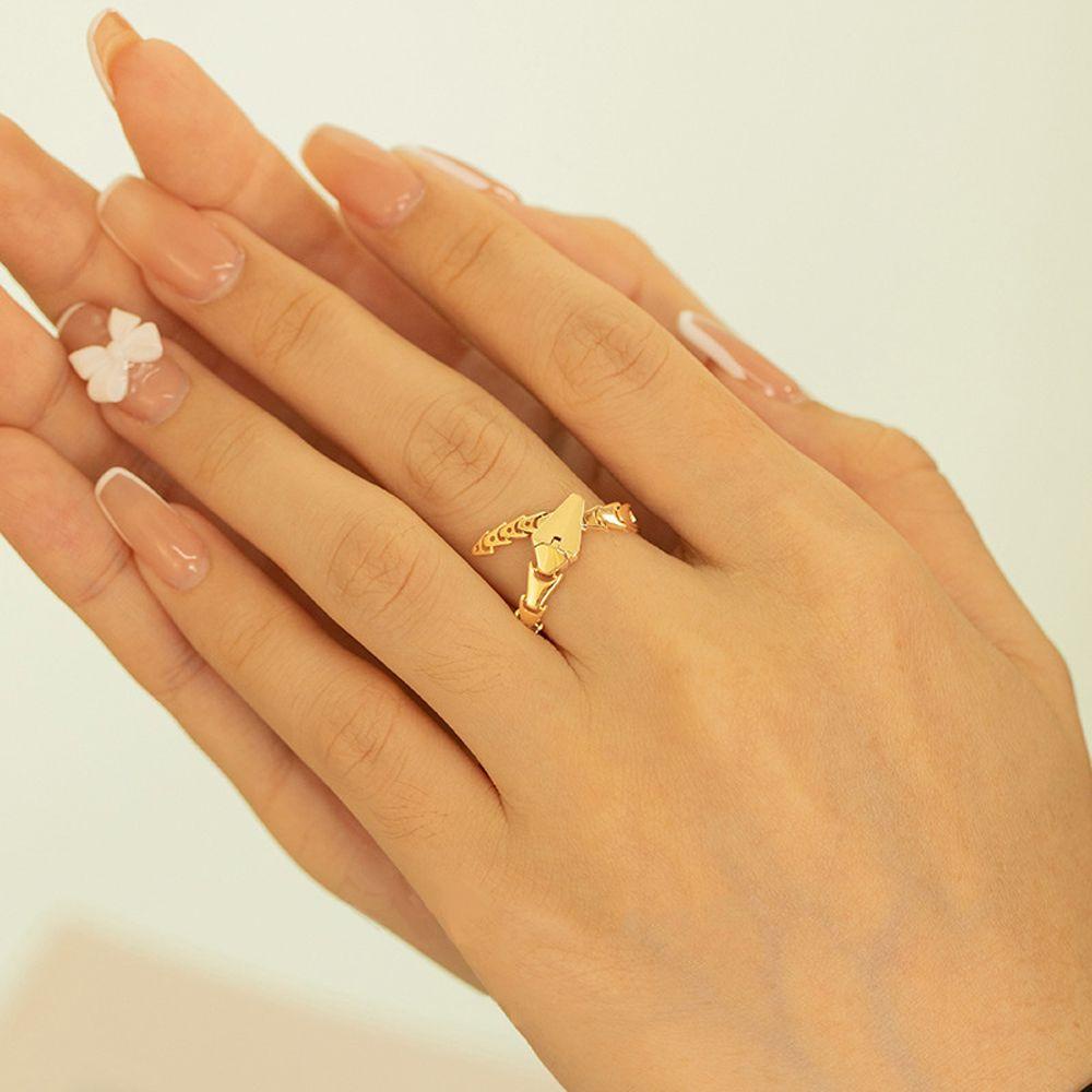 Nhẫn Hình Rắn Thời Trang Dành Cho Nữ|Nhẫn Nhiều Màu Sắc Có Thể Điều Chỉnh Kích Cỡ Phong Cách Hip Hop Hàn Quốc