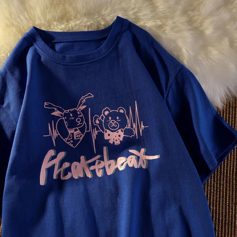 Áo Thun Nữ Ngắn Tay In Hình Gấu Thời Trang Hàn Quốc Mới