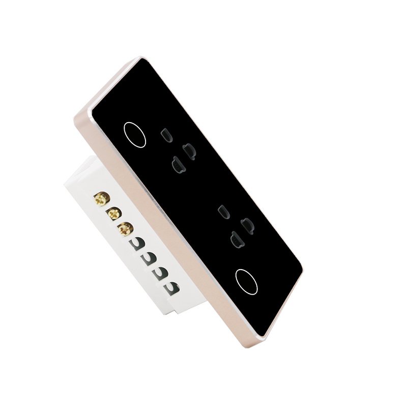 Ổ cắm thông minh đôi Tuya âm tường, điều khiển với giọng nói loa Google Assistant