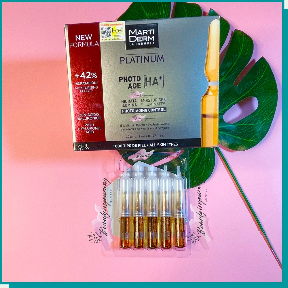 [HÀNG CÔNG TY] Ampoules 15% Vitamin C Nguyên Chất Chống Lão Hóa, Sáng Da, Cấp Ẩm - MartiDerm Platinum Photo Age HA+