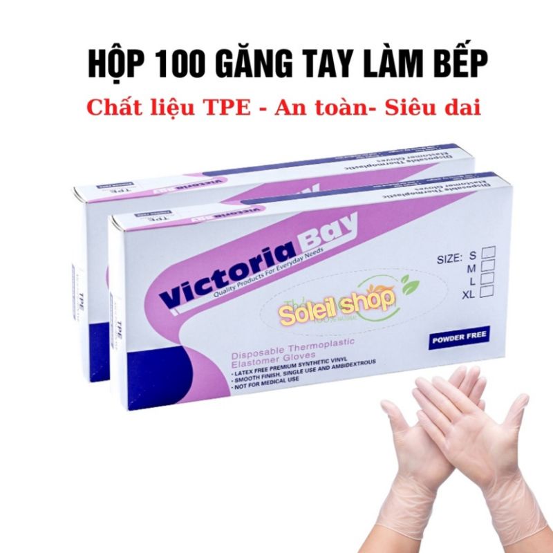 Găng tay nấu ăn siêu dai Victoria bay, chất liệu TPE an toàn, không mùi - Soleil Home