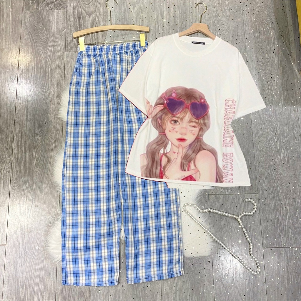 Set đồ nữ quần dài CARO KATE NHIỀU MẪU 9 ❤️ Đồ bộ hoạt hình Freesize Molly Fashion