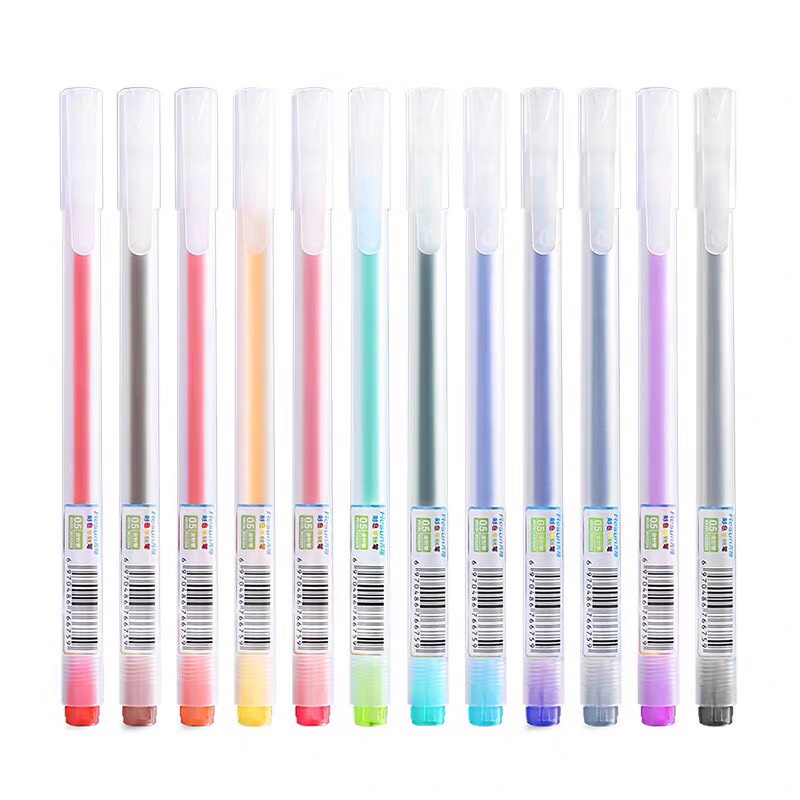 Bút gel Resun ngòi 0.5mm viết calligraphy TOGU bút viết tiêu đề sổ tay bullet journal nhiều màu cao cấp mau khô 12 màu
