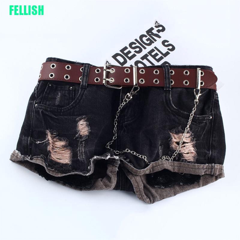 Thắt Lưng Da Phối Dây Xích Có Thể Điều Chỉnh Kích Cỡ Thời Trang Cho Nữ