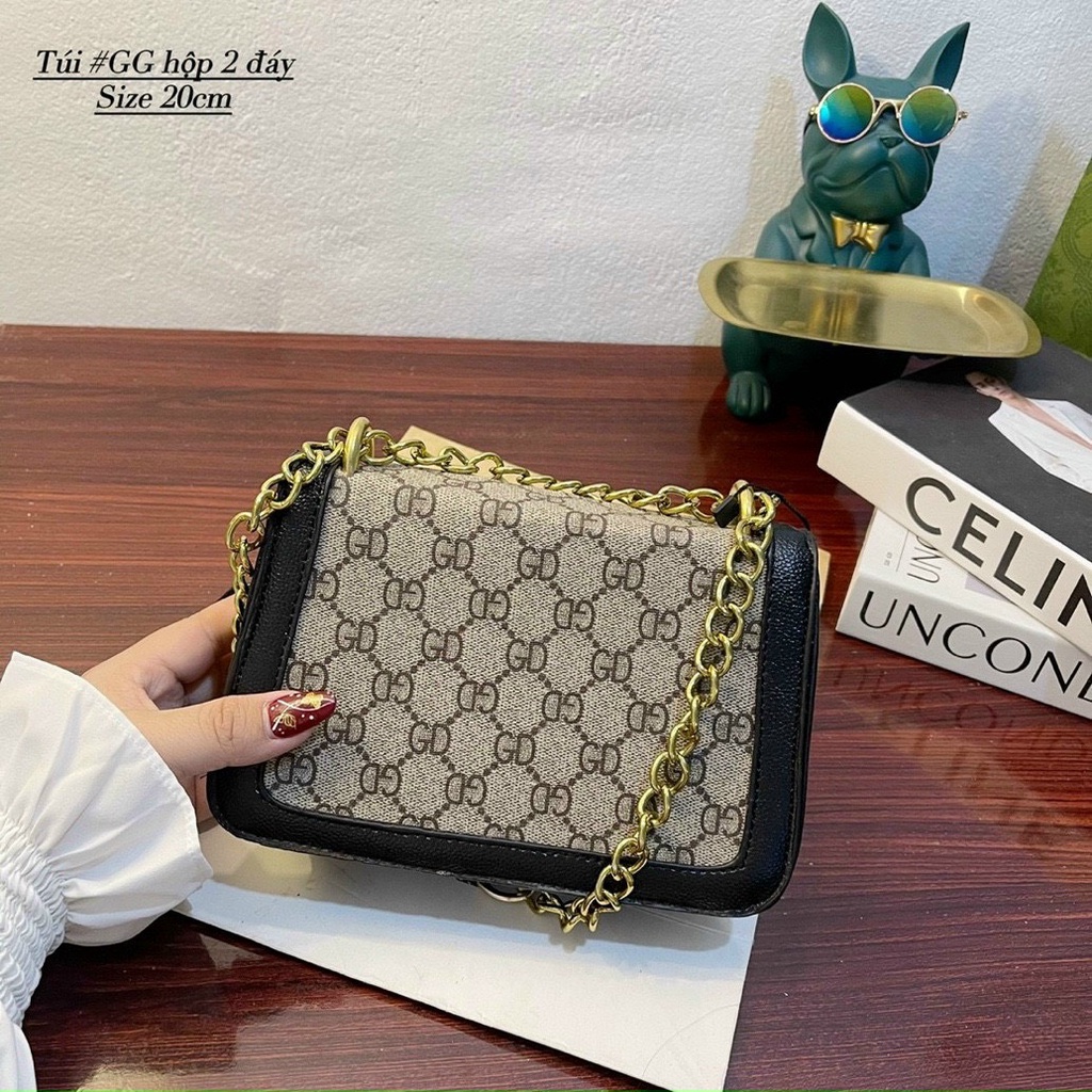 Túi đeo vai quai chéo hoạ tiết GC mini siêu xinh | MS T8