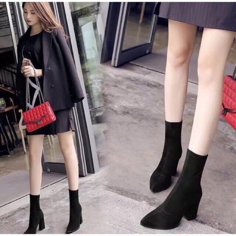 boot lửng đế đỏ 7cm | BigBuy360 - bigbuy360.vn