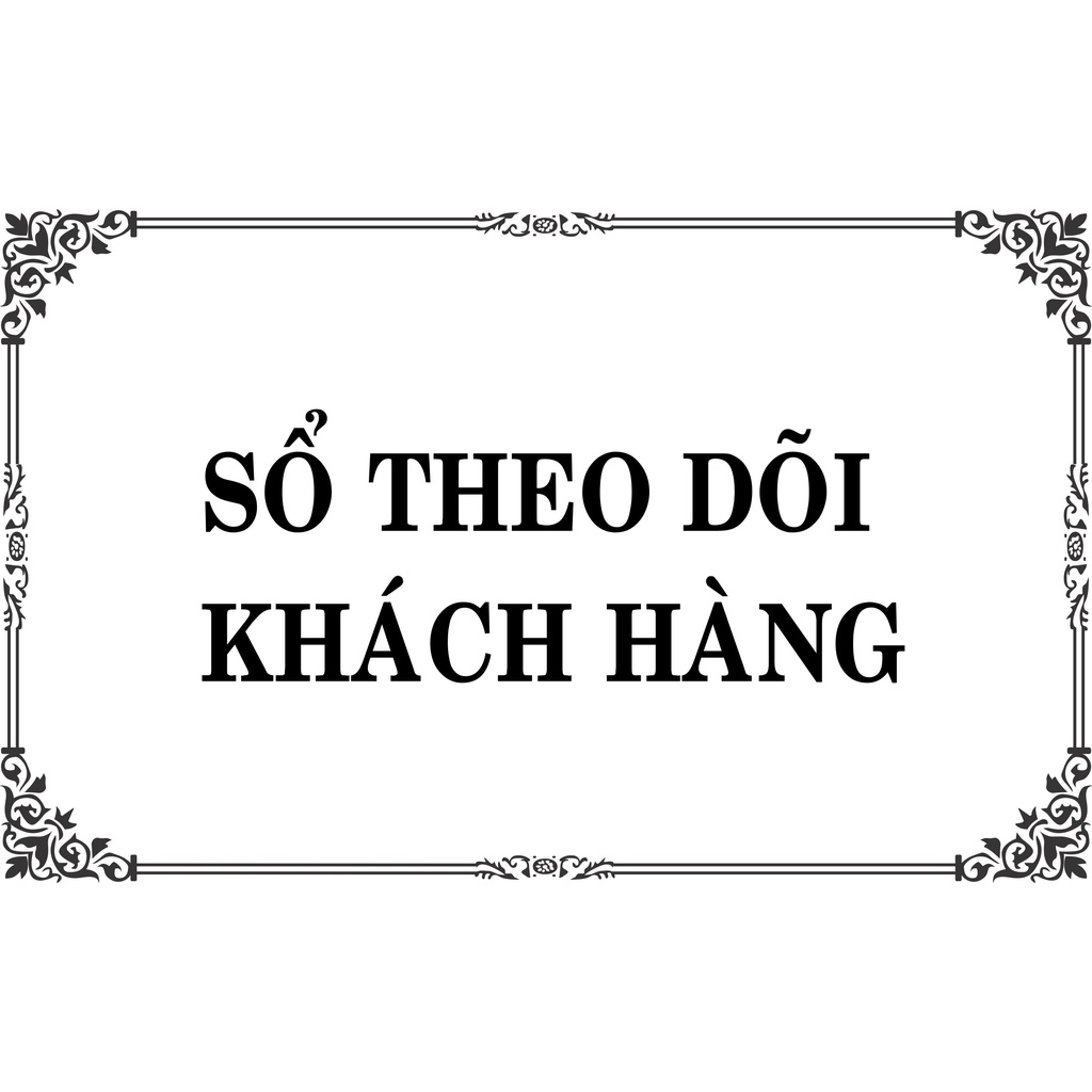 Sổ Theo Dõi Khách Hàng Spa