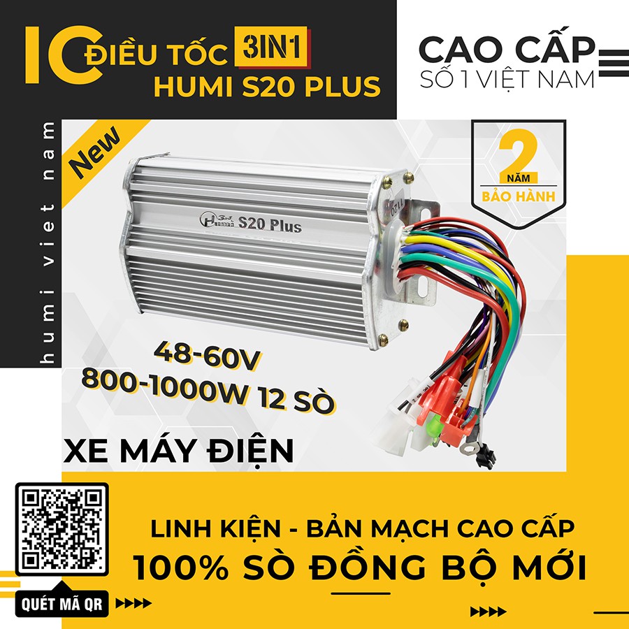 Ic - Khiển Điều Tốc - Board Xe Đạp Điện 800W - 1000w S20 Plus 48/60V Chính Hãng BH 12 Tháng