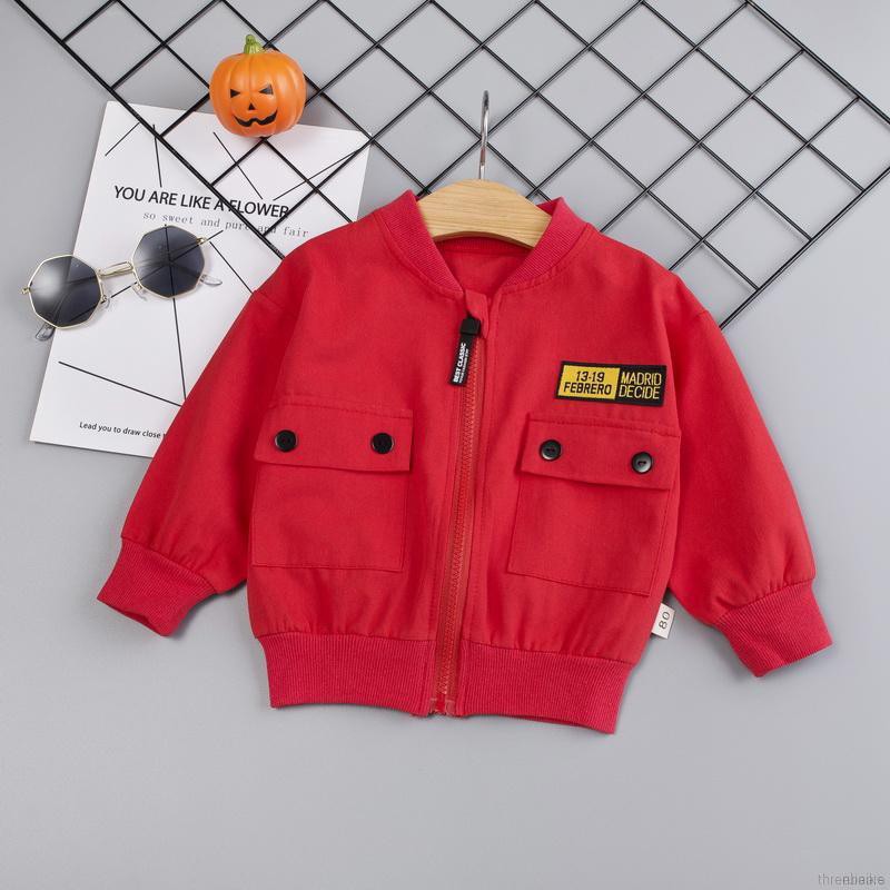 ruiaike  Baby Boy Girl Outerwear Cartoon Print Casual Zipper Sweatshirt Kids Pilot Baseball Jacket