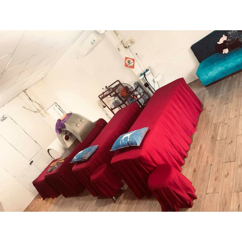Ga phủ ghế spa, áo ghế tròn spa đủ chất liệu