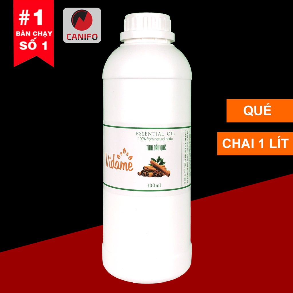 Tinh dầu quế nguyên chất Canifo chai 1 Lít có kiểm định chất lượng - Tinh dầu quế lau nhà, xông phòng, khử mùi hiệu quả