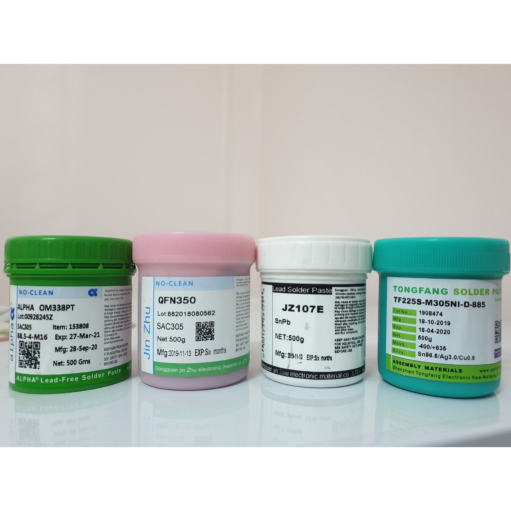 Kem hàn Sloder paste JZ505  0307  (Sn99 Ag0.3 CU0.7) QFN350   (SAC305) SN 96.5 Ag 3  Cu 0.5) và JZ107E  SNPB