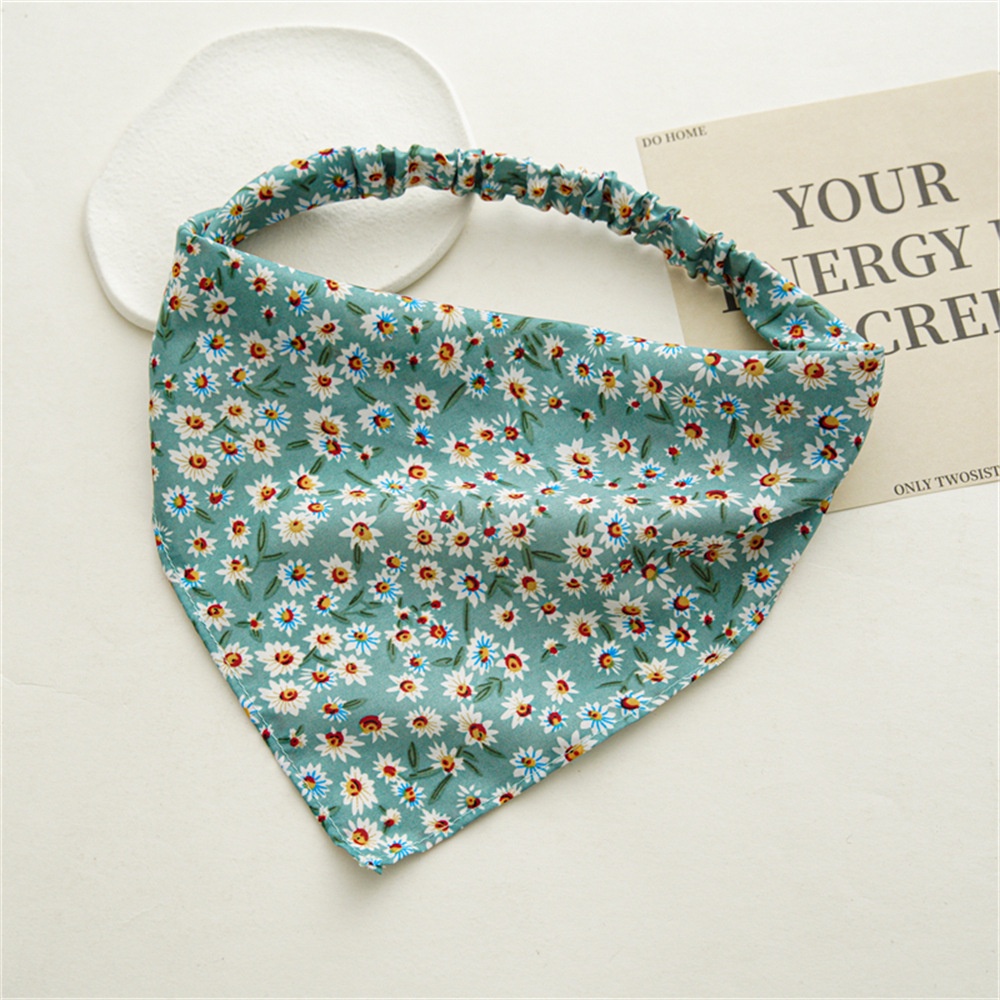 Băng Đô Co Giãn Hình Tam Giác Họa Tiết Hoa Thời Trang Mới Cho Nữ