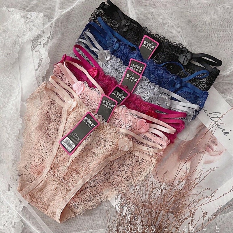 Quần lót Sarah Lingerie ren đính nơ 2 dây sexy