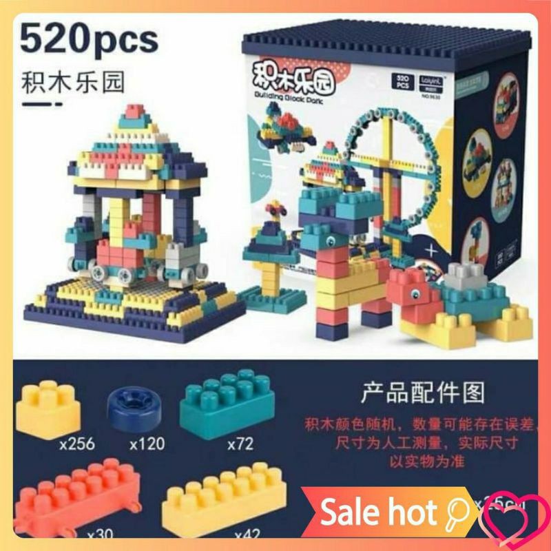 Bộ đồ chơi Lego 520 chi tiết cho bé lắp ráp và sáng tạo