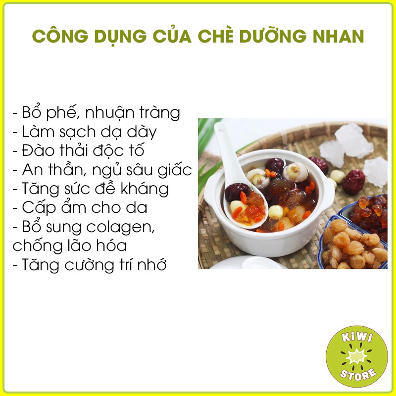 Chè dưỡng nhan - nguyên liệu nấu chè làm đẹp da chống lão hóa