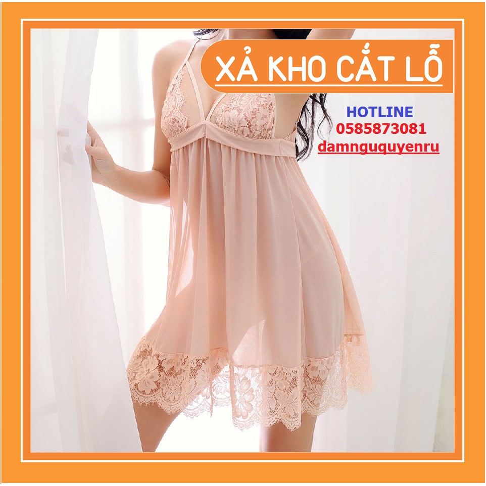 Váy ngủ sexy ren cúp ngực hở lưng giá rẻ🔥freeship 50k 🔥đồ ngủ bigsize  dưới 60kg gợi cảm cao cấp | WebRaoVat - webraovat.net.vn