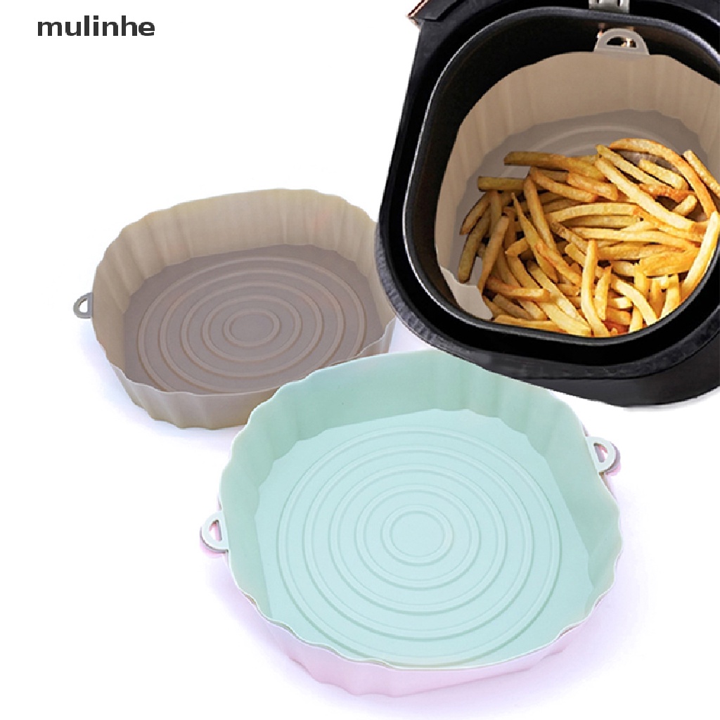 Nồi Chiên Không Dầu Bằng Silicone 18cm Kèm Khay Nướng Chống Dính