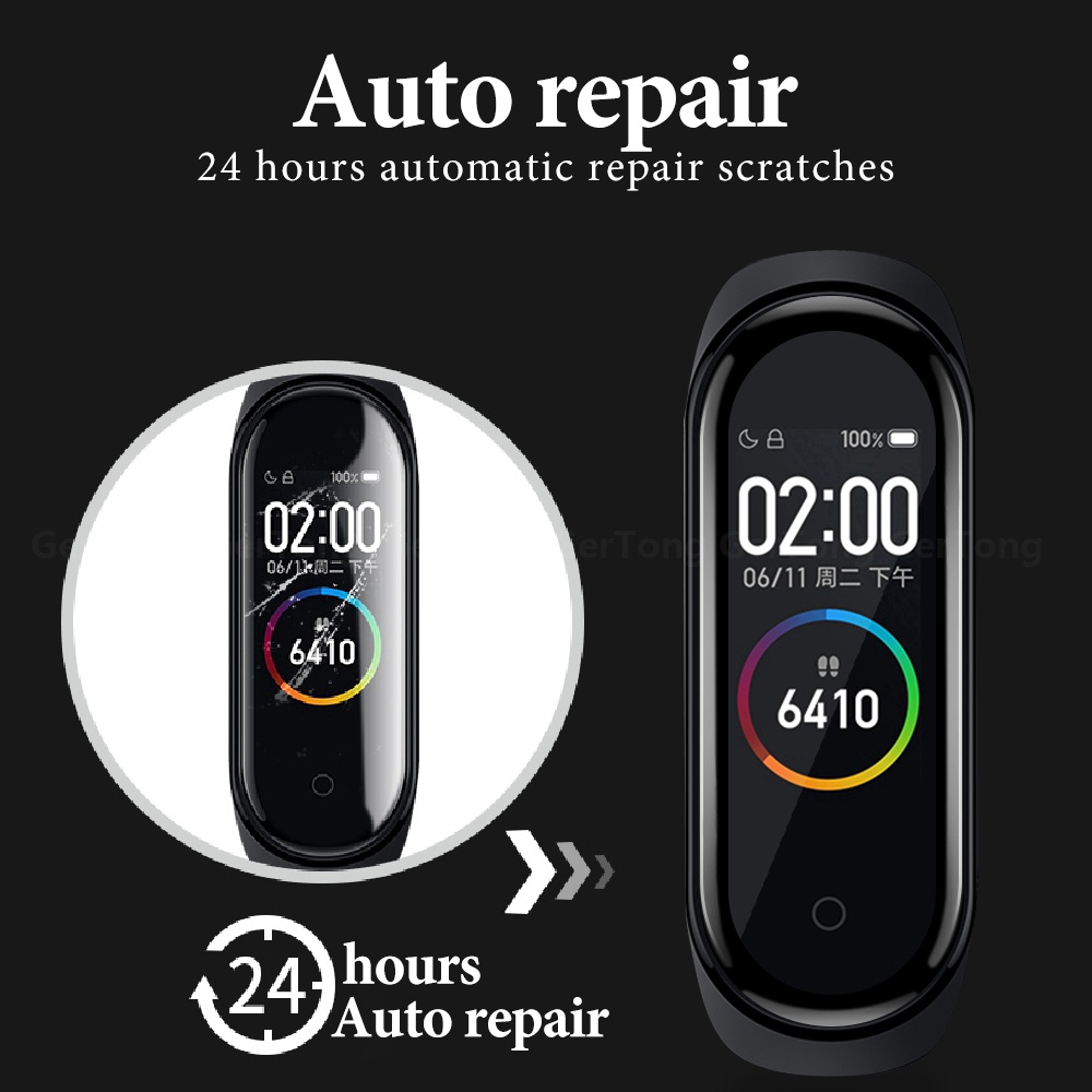 Kính Cường Lực 3D Mềm Mại Bảo Vệ Màn Hình Đồng Hồ Thông Minh Xiaomi Mi Band 4 / 5 Mi Band 4 / 5