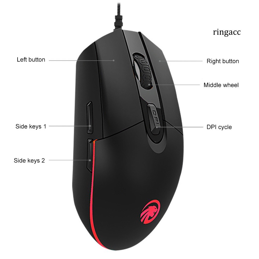 Chuột Máy Tính Usb Gắn Đèn Led Nhiều Màu