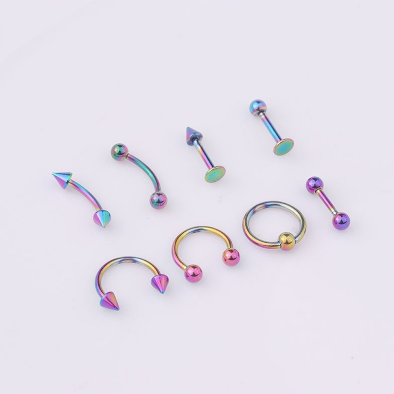 Bộ 8 khuyên mũi/ môi/ tai/ mũi cá tính