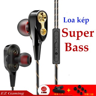 [Free ship] Tai nghe loa kép K8, Siêu bass, âm thanh sắc nét