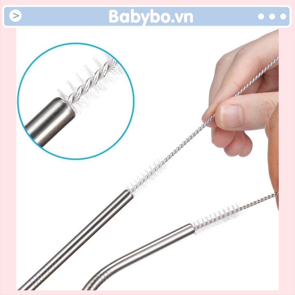 Cọ vệ sinh ống hút mũi, ống hút nước chất liệu Inox cho bé