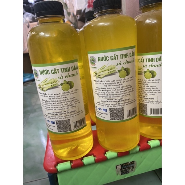 Tinh Dầu Sả Nguyên Chất 100% Dùng đuổi muỗi - côn trùng, diệt khuẩn, khử mùi, lau sàn chai 1lít