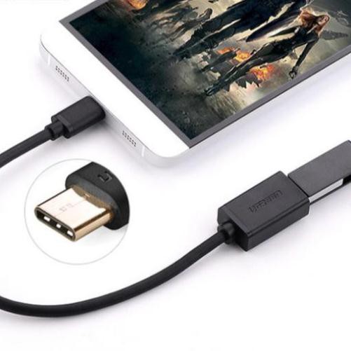 Cáp chuyển OTG type c sang usb cho điện thoại chính hãng