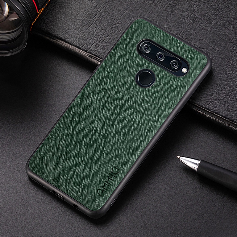 Ốp Điện Thoại TPU Silicone Mềm Họa Tiết Đan Chéo Cho LG K50 Q60 LG G8 V40 Thinq