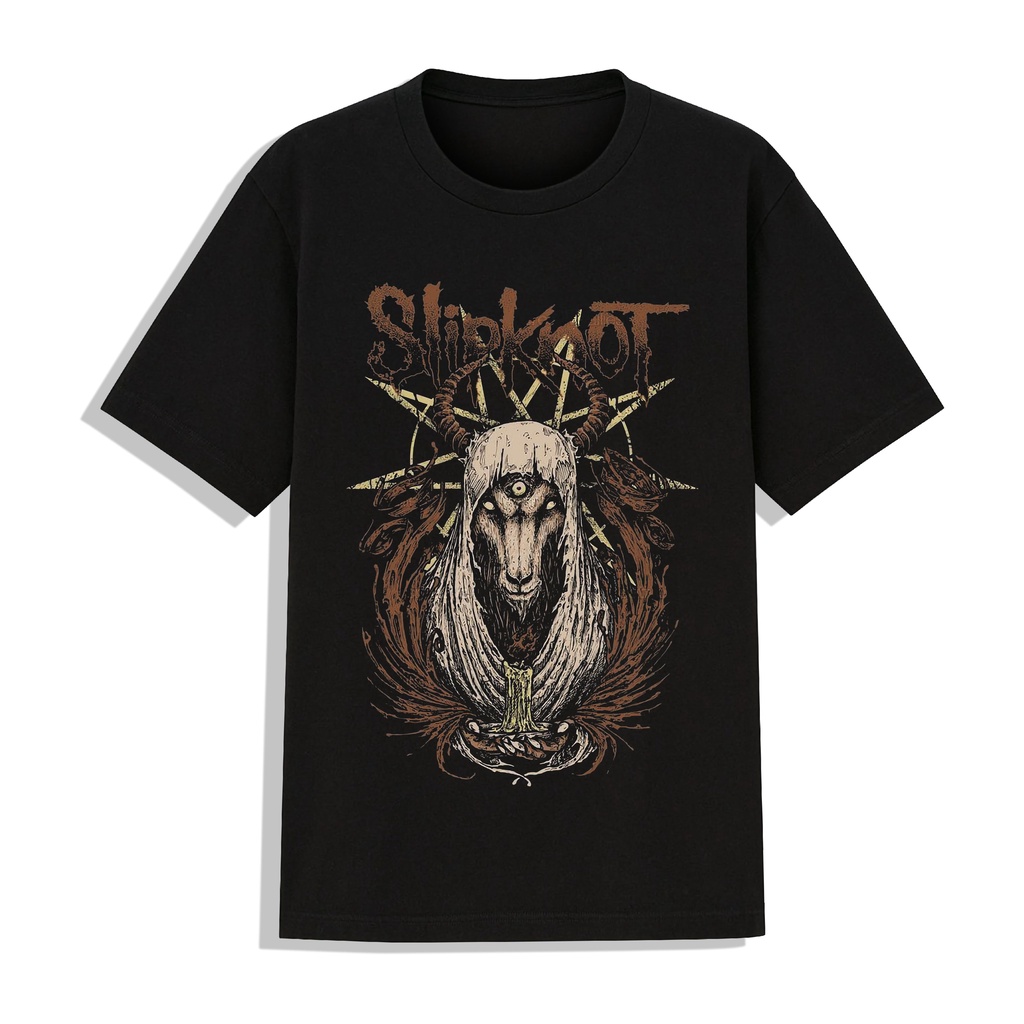 Áo Thun Unisex Tay Lỡ Form Rộng Hình Slipknot In 1 Mặt Màu Đen 3